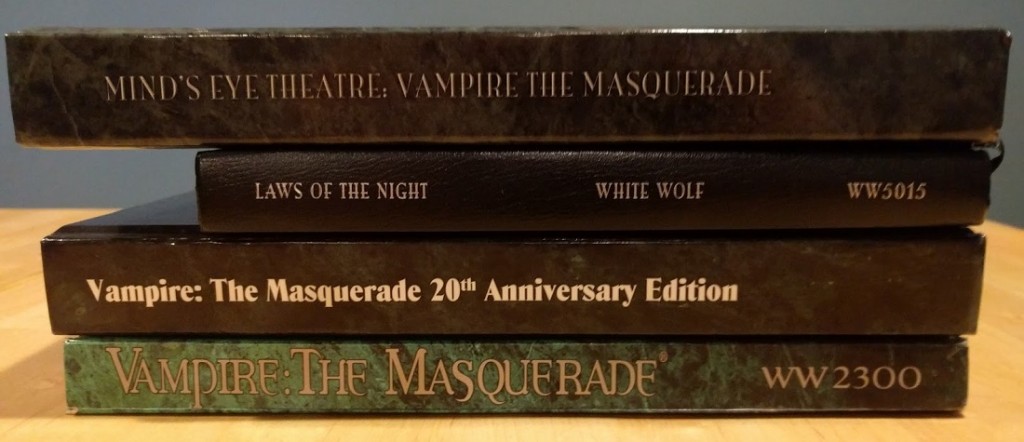 Comparison of the most recent Vampire the Masquerade LARP and Tabletop books to the most most recent editions released from the original White Wolf era