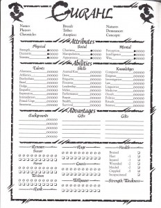 character-sheet